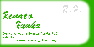 renato hunka business card